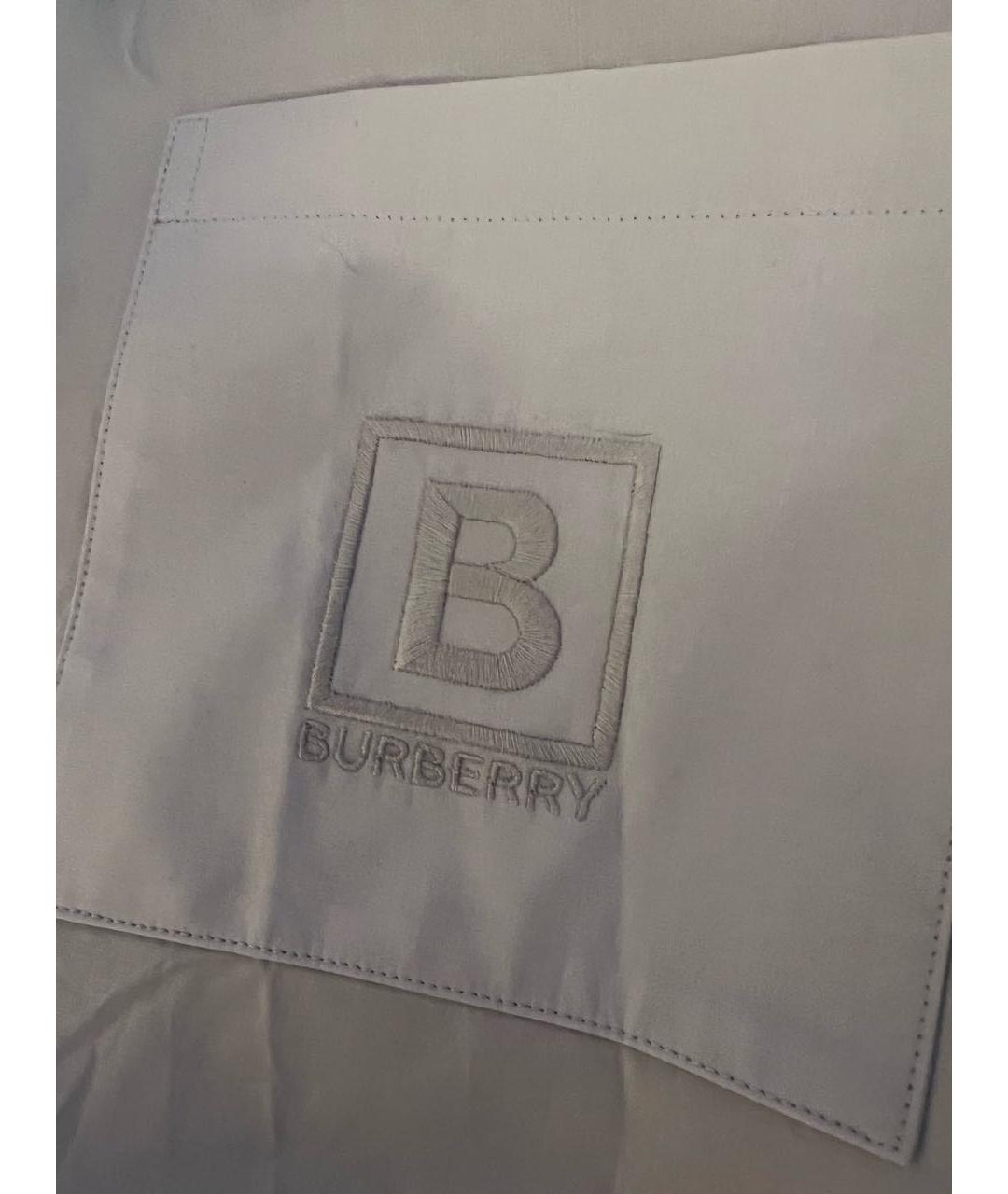 BURBERRY Голубое хлопковое повседневное платье, фото 4