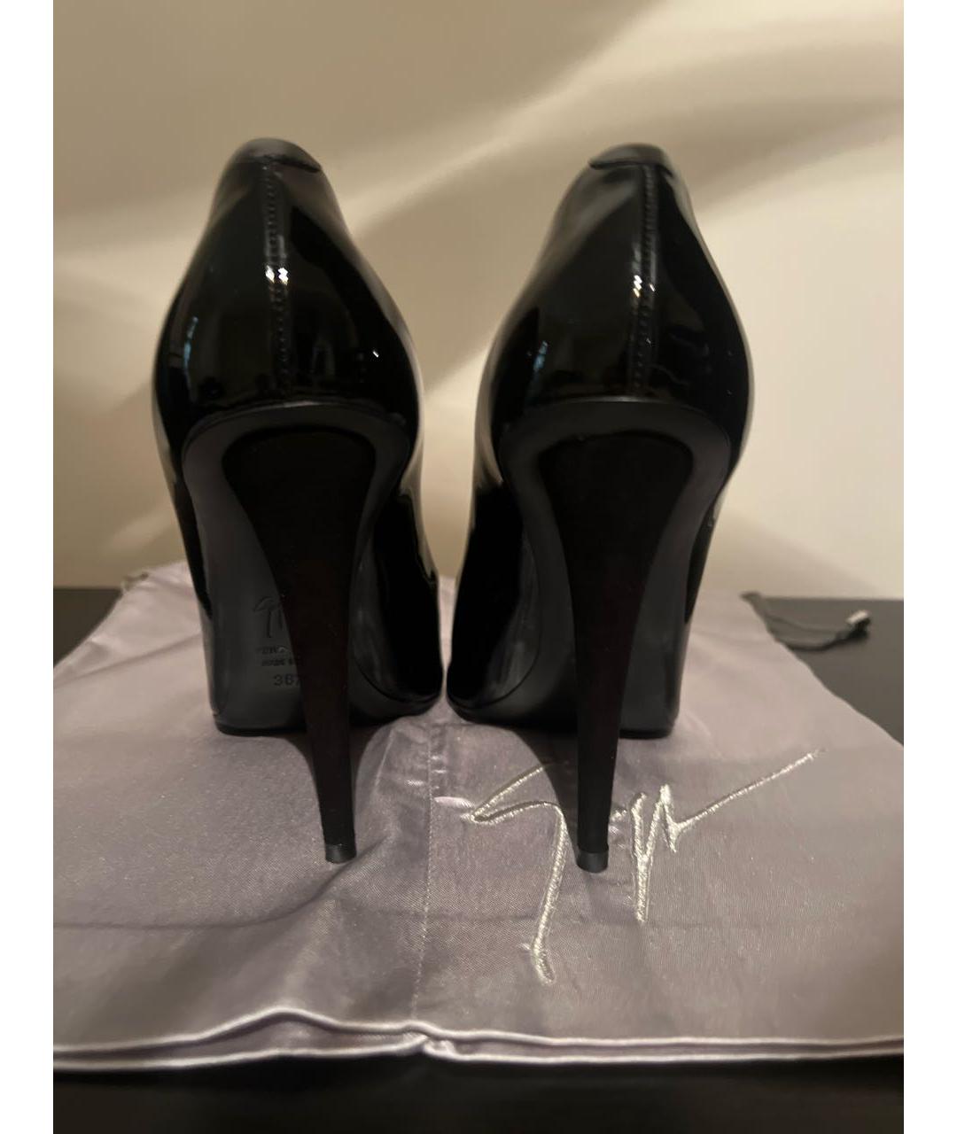 GIUSEPPE ZANOTTI DESIGN Черные туфли из лакированной кожи, фото 4