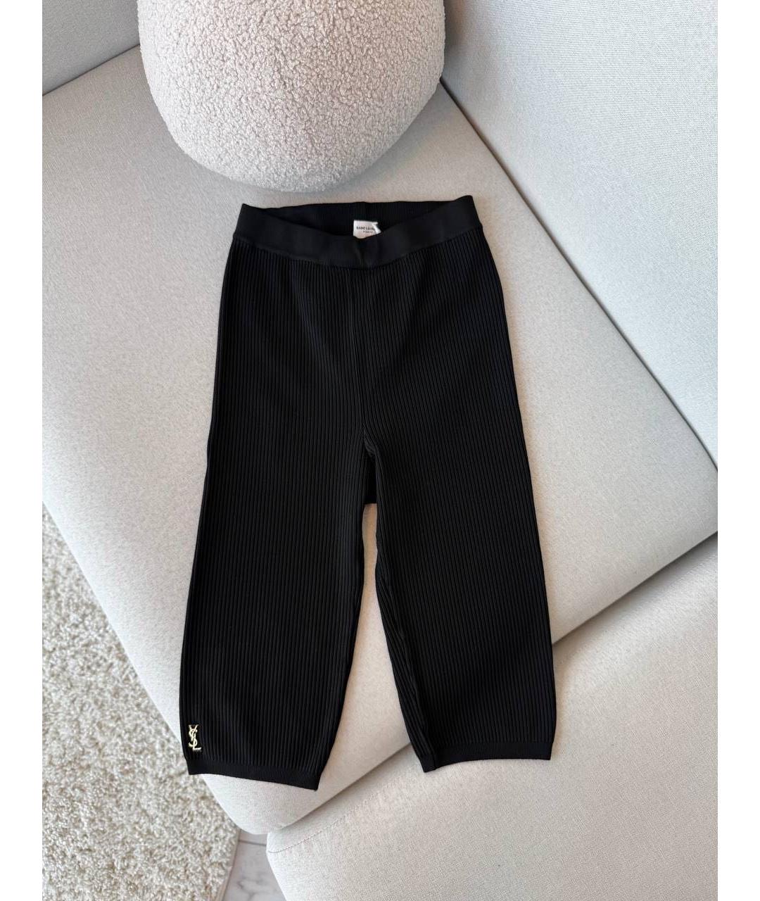 SAINT LAURENT Черные леггинсы и велосипедки, фото 9