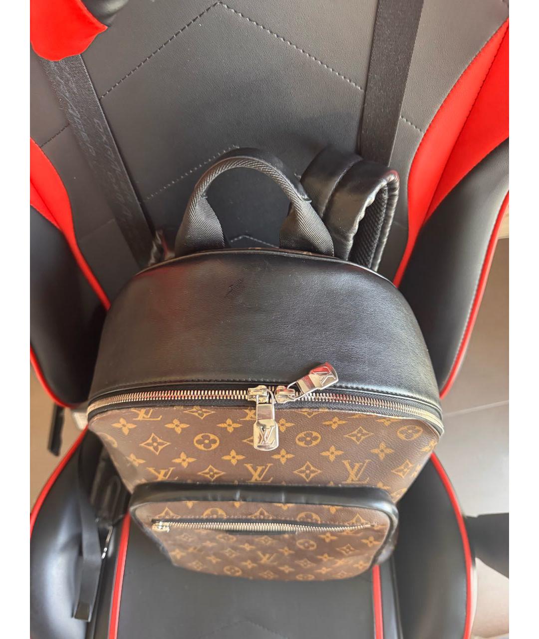 LOUIS VUITTON Коричневый кожаный рюкзак, фото 2