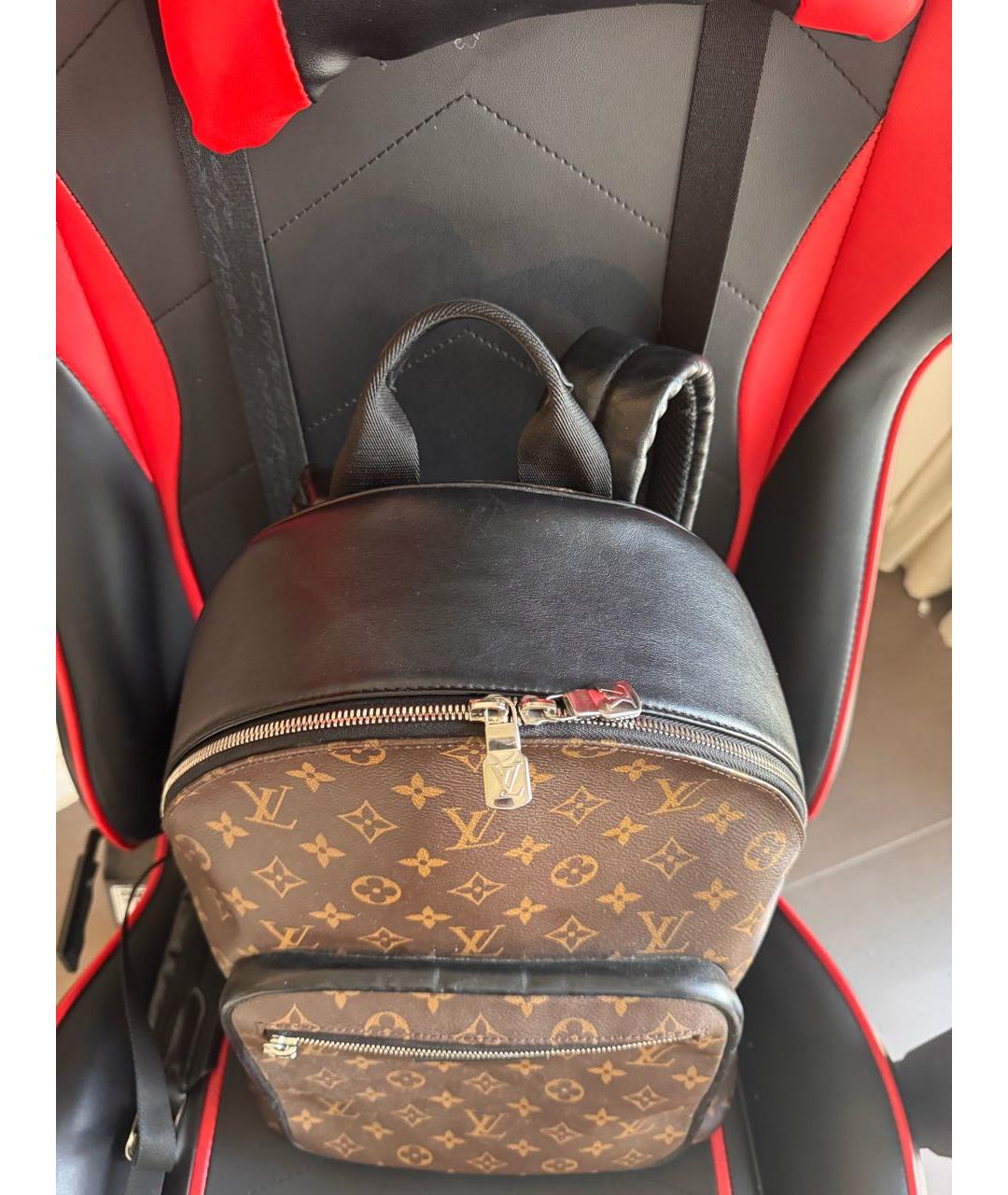 LOUIS VUITTON Коричневый кожаный рюкзак, фото 7