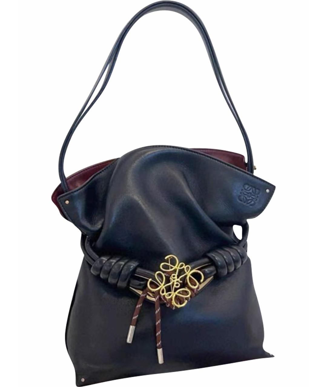LOEWE Черная кожаная сумка тоут, фото 1