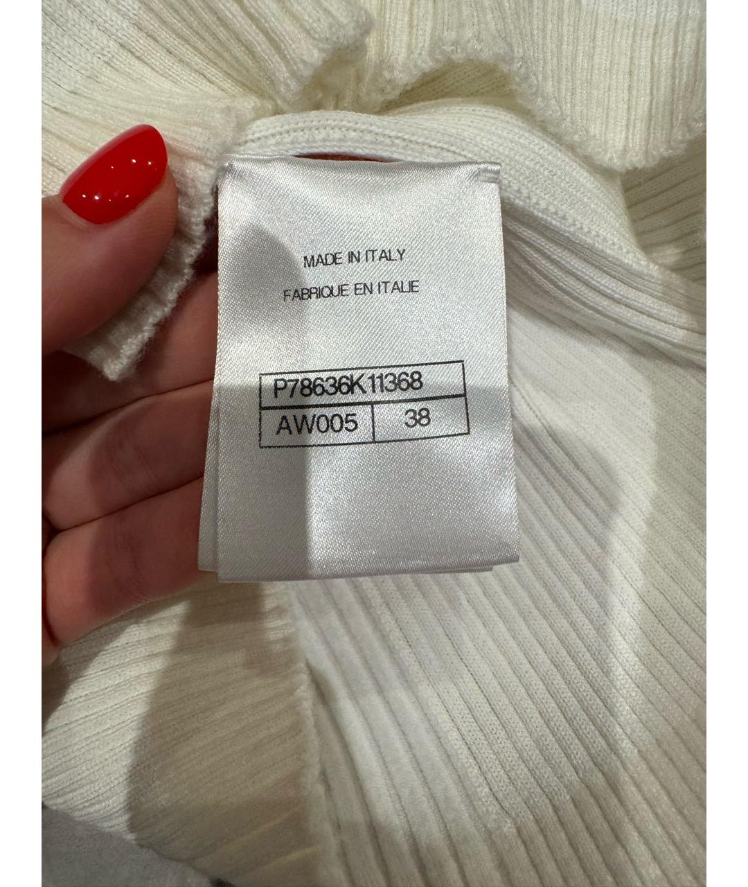CHANEL Белая хлопковая майка, фото 4
