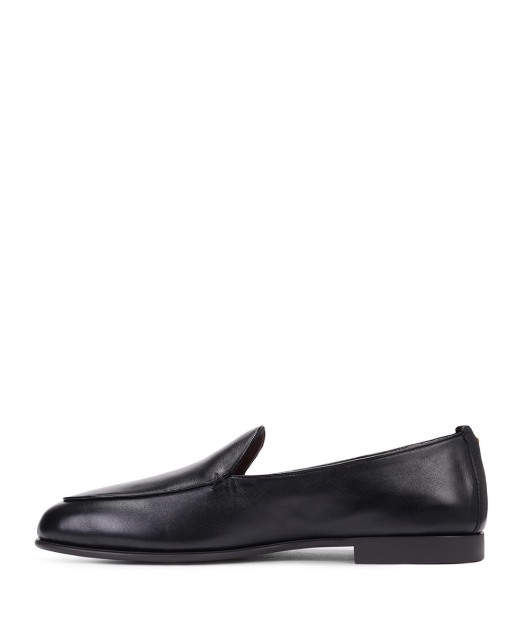 SANTONI Черные кожаные лоферы, фото 5