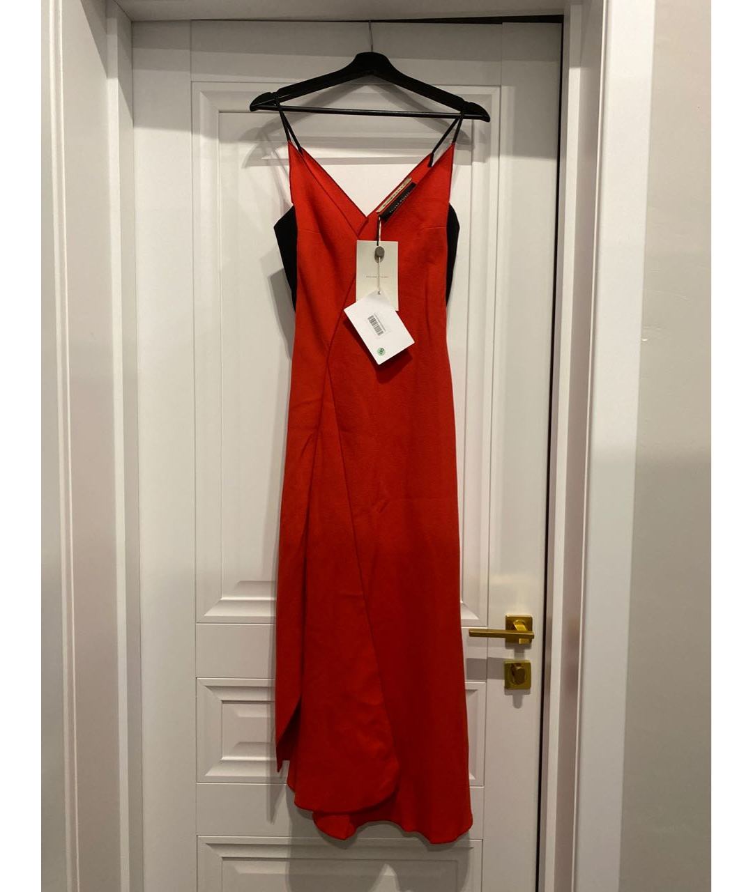 ROLAND MOURET Красное креповое повседневное платье, фото 5