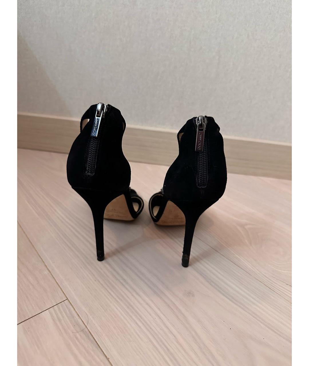 JIMMY CHOO Черные замшевые босоножки, фото 4