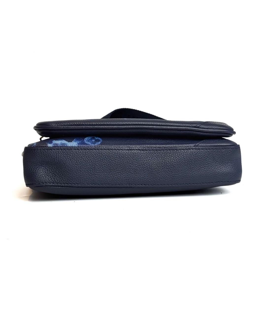 LOUIS VUITTON Темно-синяя кожаная сумка на плечо, фото 7