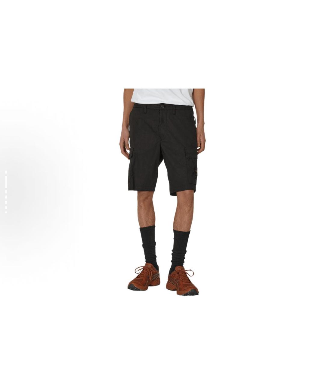 STONE ISLAND Черные шорты, фото 3