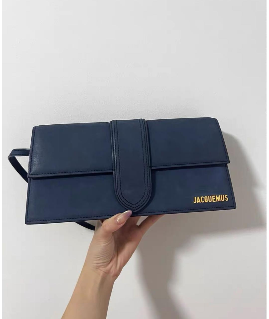 JACQUEMUS Темно-синяя сумка с короткими ручками, фото 2