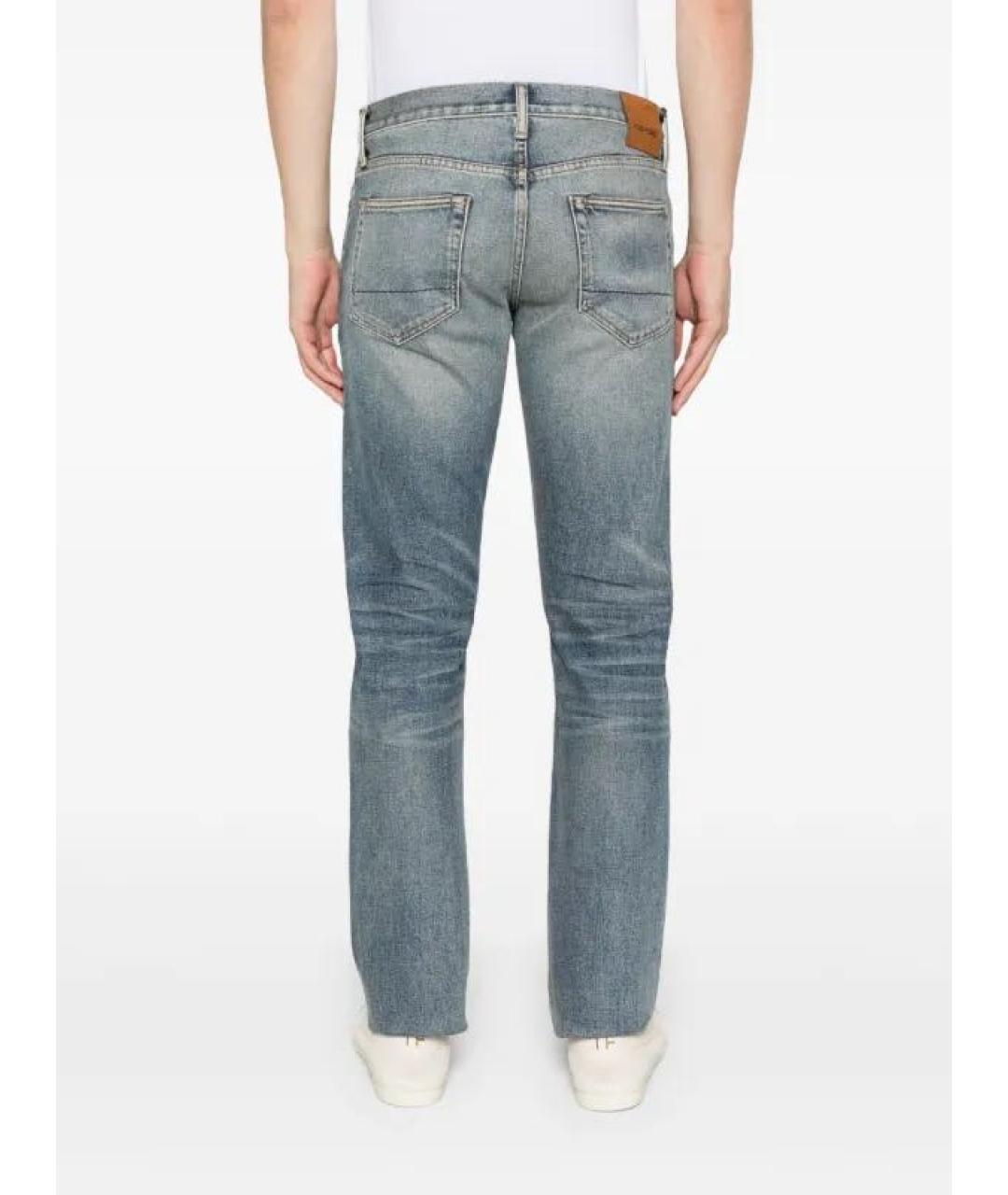 TOM FORD Голубые хлопковые джинсы скинни, фото 8