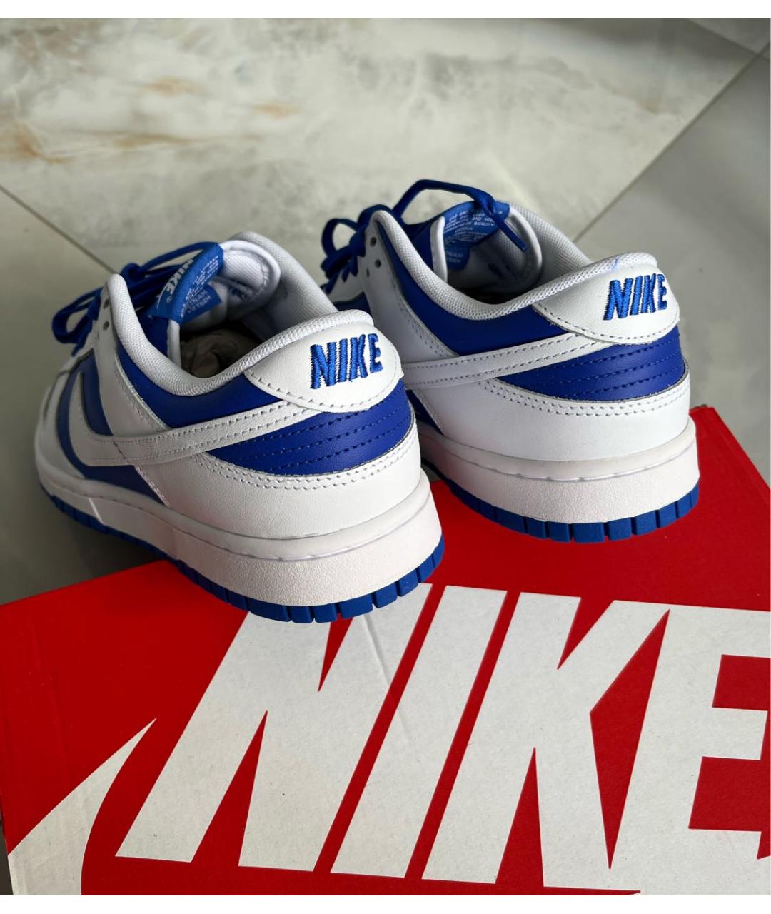 NIKE Белые кожаные низкие кроссовки / кеды, фото 4