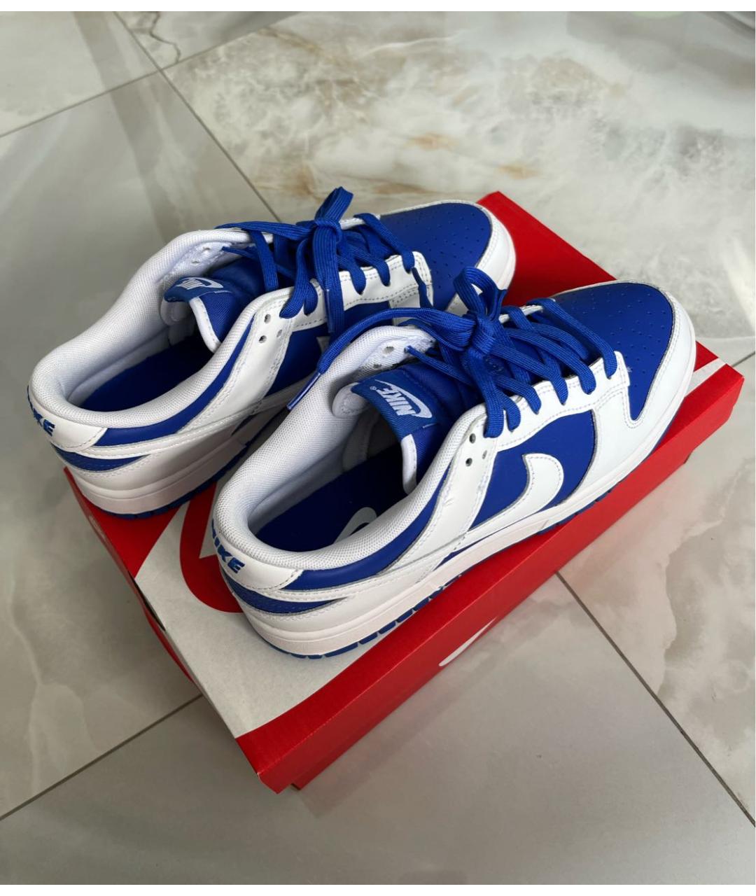 NIKE Белые кожаные низкие кроссовки / кеды, фото 5