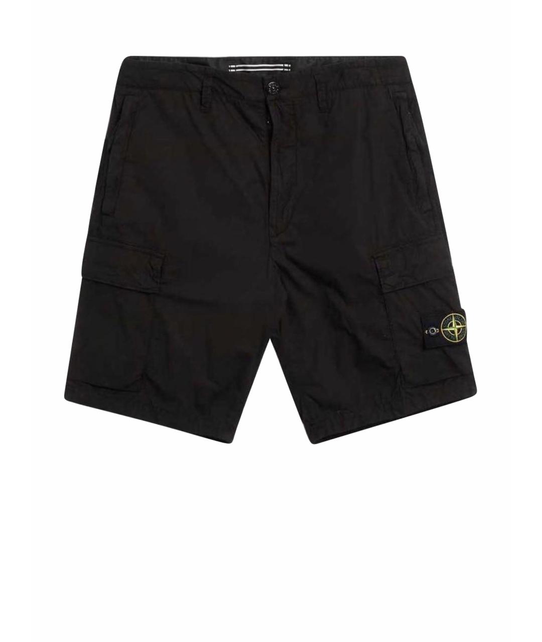 STONE ISLAND Черные шорты, фото 1