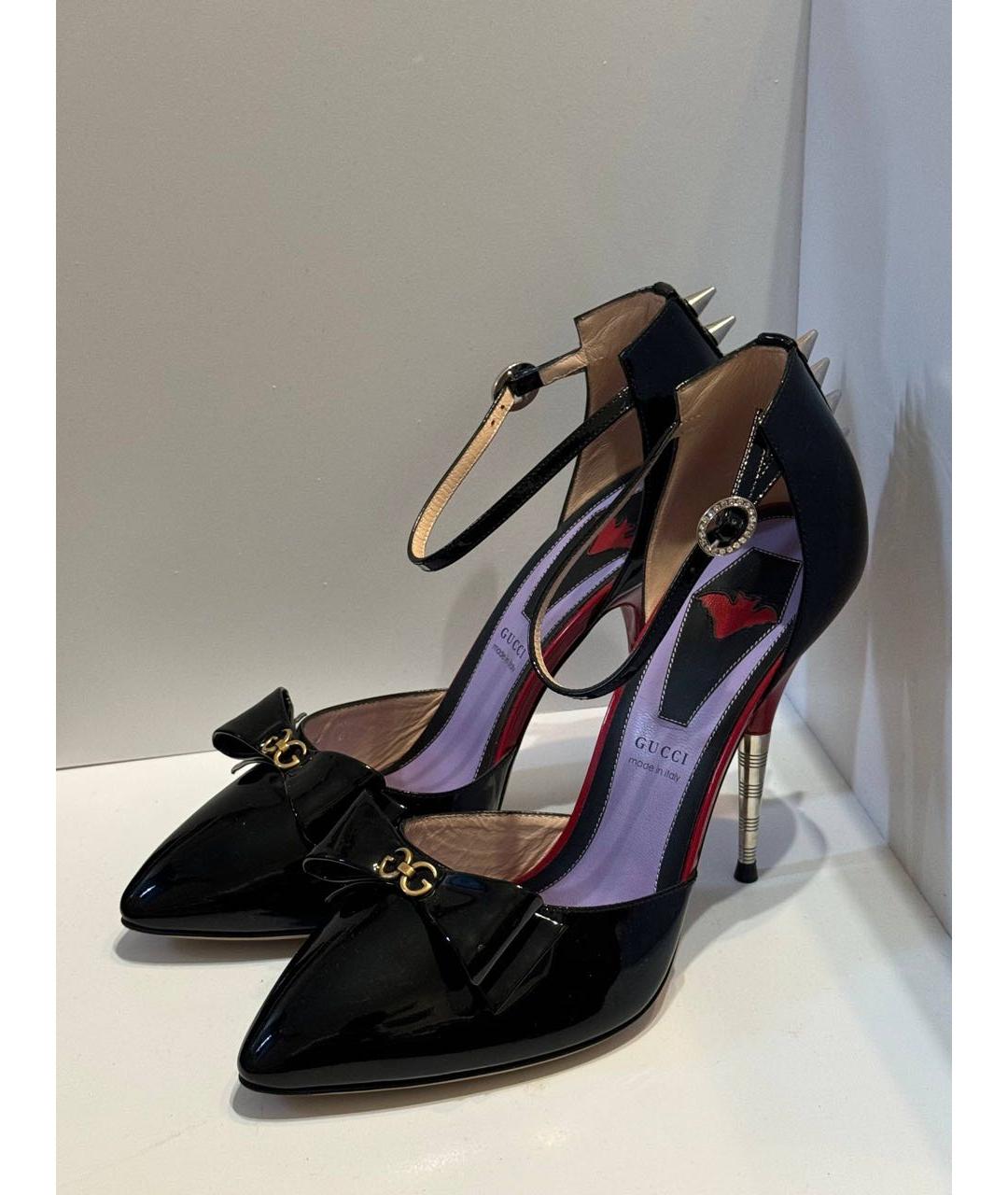 GUCCI Черные туфли из лакированной кожи, фото 7
