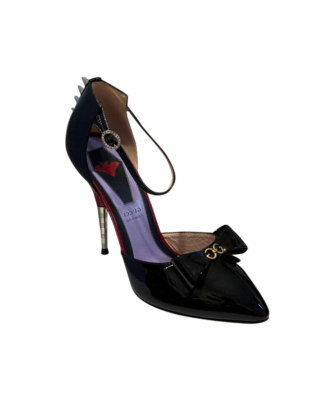 GUCCI Черные туфли из лакированной кожи, фото 1