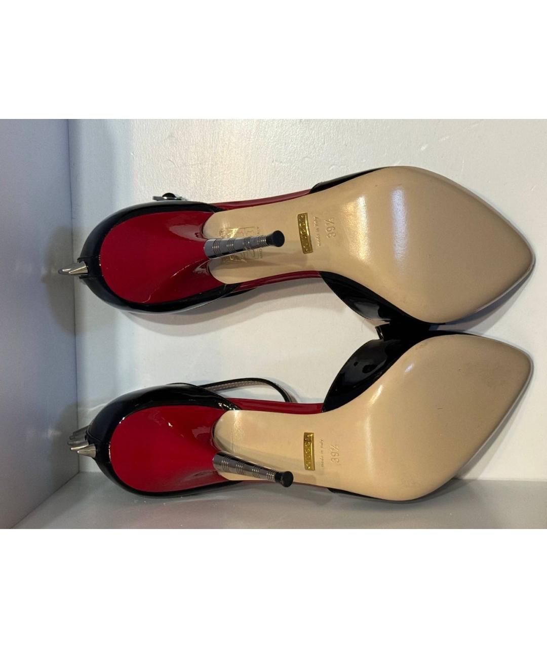 GUCCI Черные туфли из лакированной кожи, фото 5