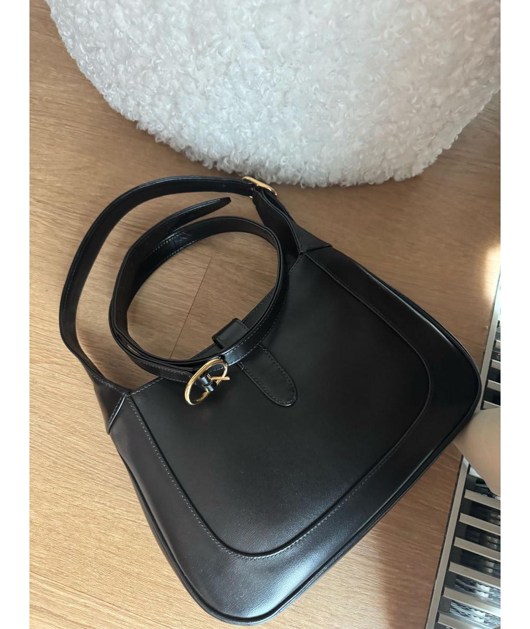 GUCCI Черная кожаная сумка с короткими ручками, фото 6