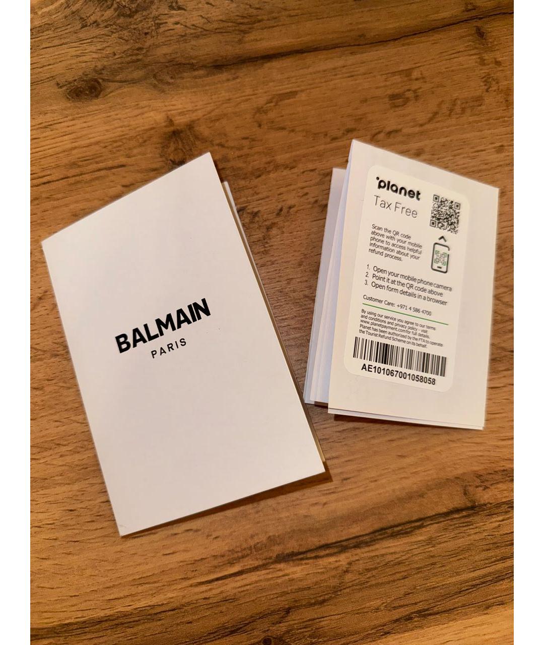 BALMAIN Черная кожаная сумка с короткими ручками, фото 7