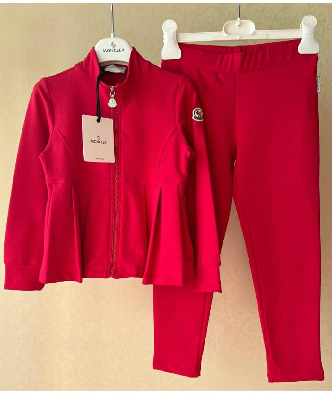 MONCLER KIDS Фуксия хлопковый комплект, фото 4