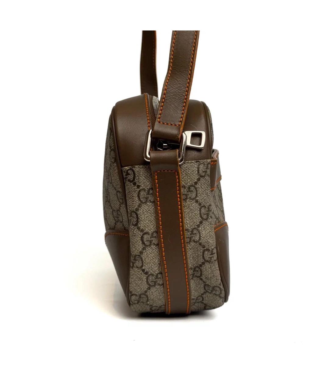 GUCCI Бежевая кожаная сумка через плечо, фото 6