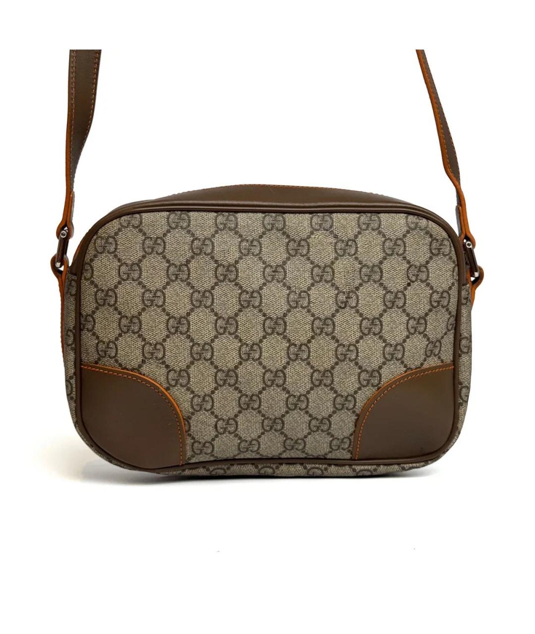 GUCCI Бежевая кожаная сумка через плечо, фото 3