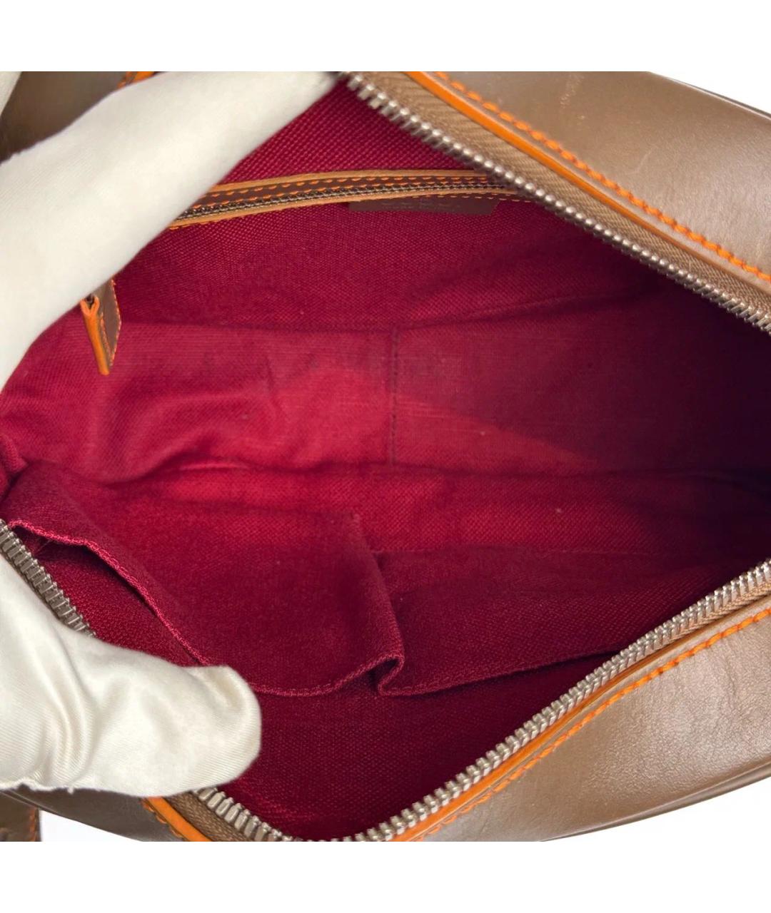 GUCCI Бежевая кожаная сумка через плечо, фото 7