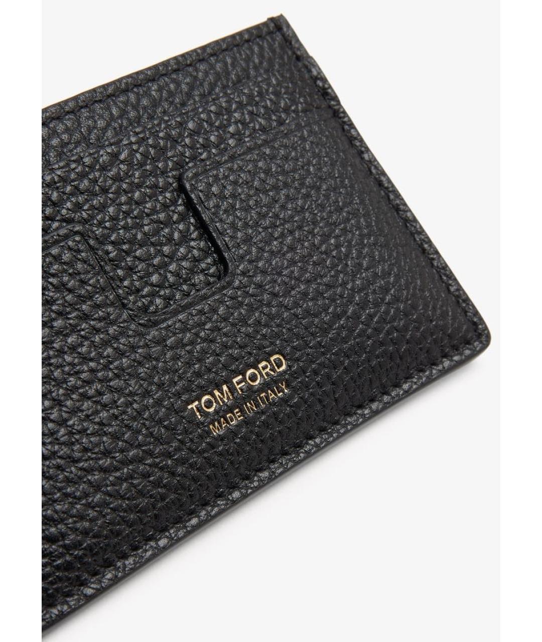 TOM FORD Черный кожаный кардхолдер, фото 3