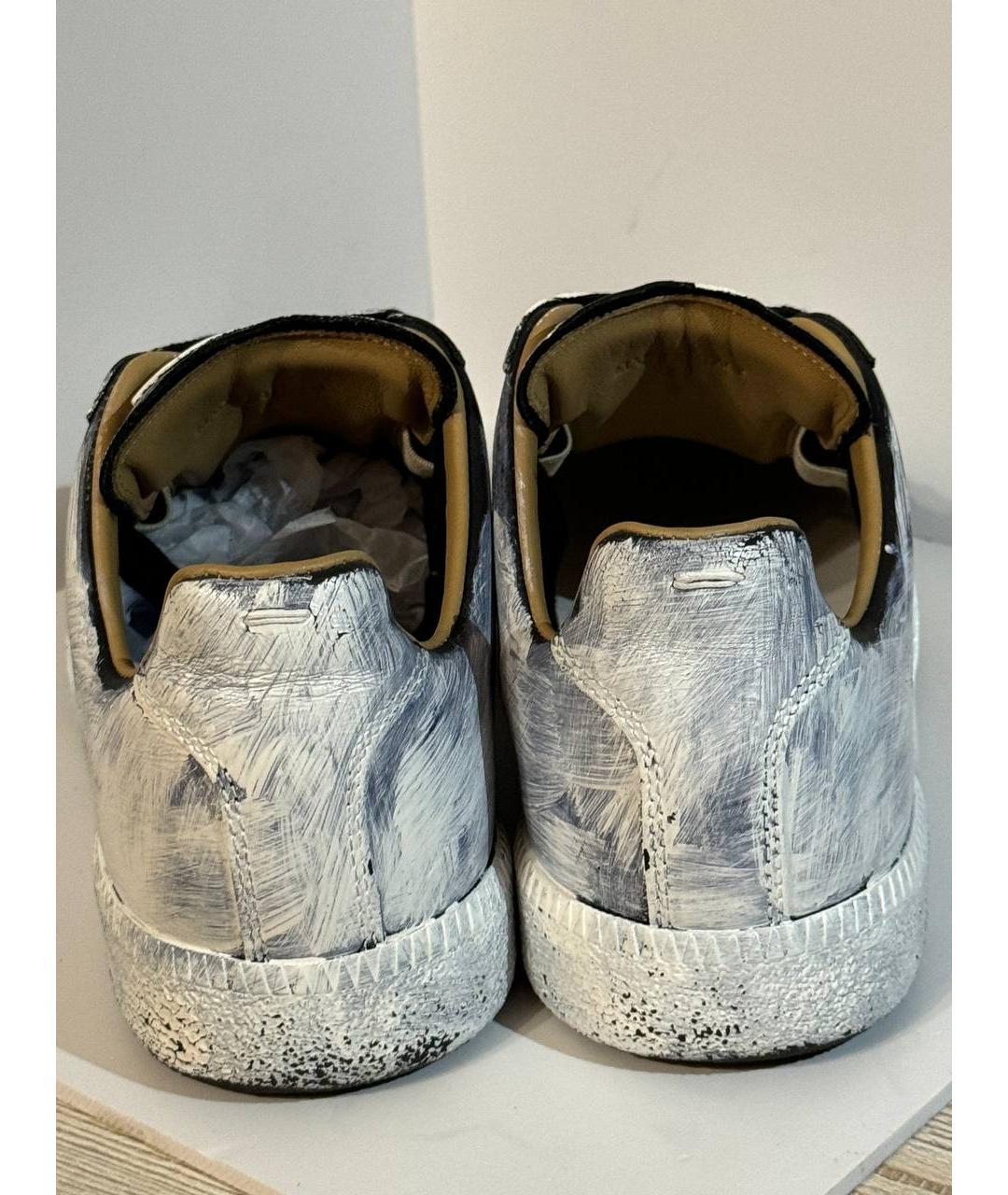 MAISON MARGIELA Белые кожаные кеды, фото 4
