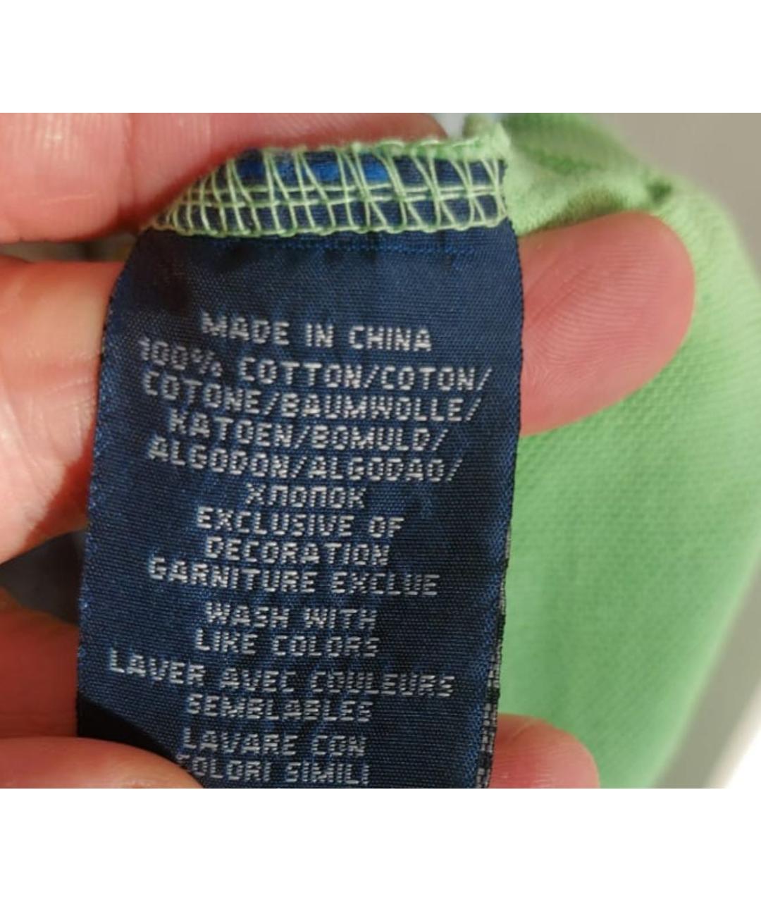 POLO RALPH LAUREN Салатовая хлопковая футболка, фото 4