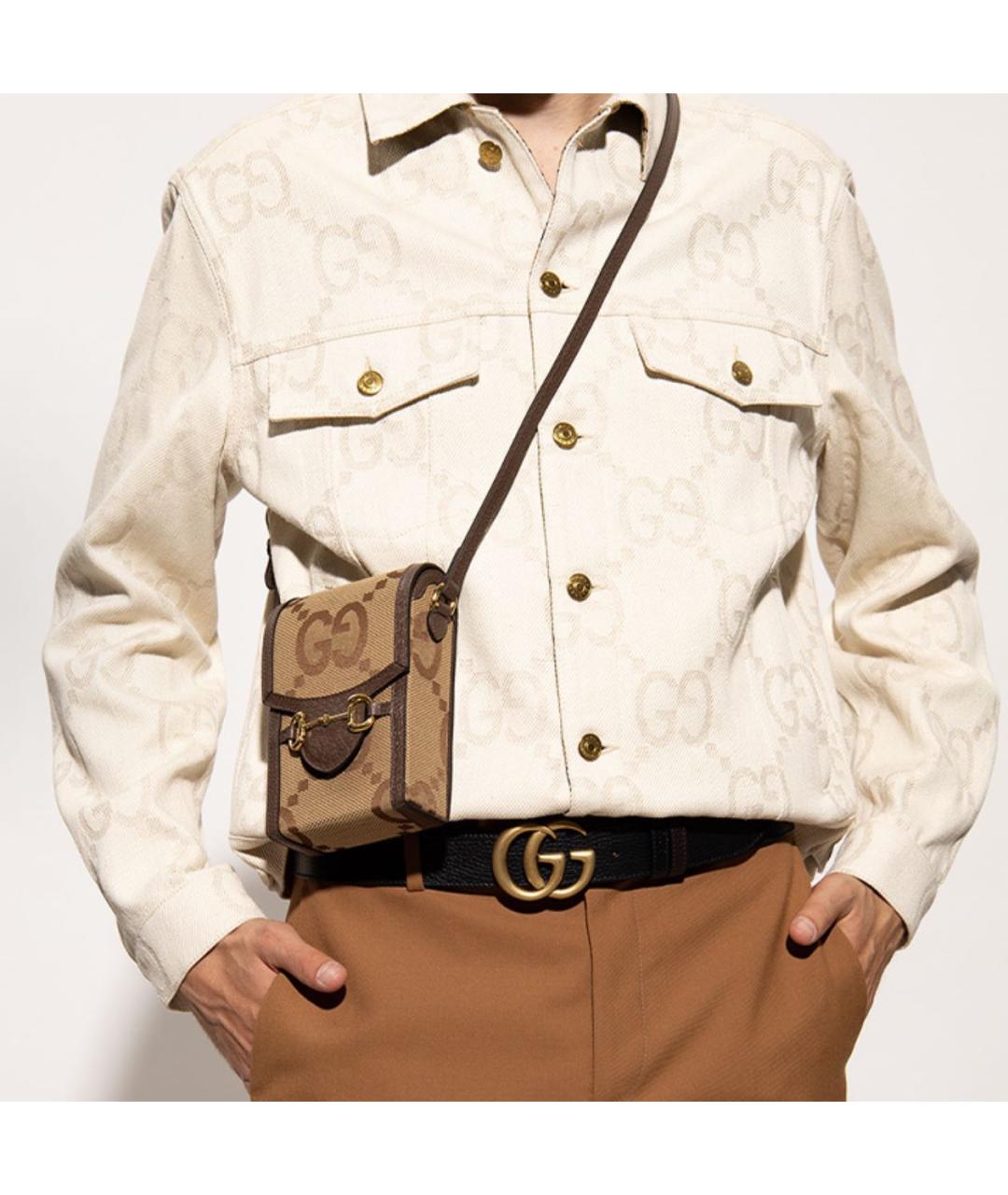 GUCCI Коричневая сумка на плечо, фото 4