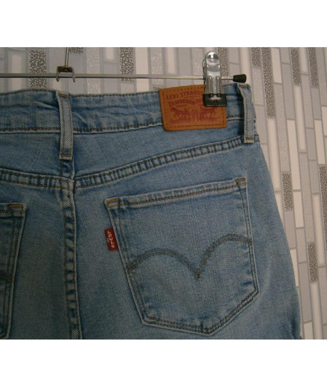 LEVI'S Голубые хлопковые шорты, фото 4