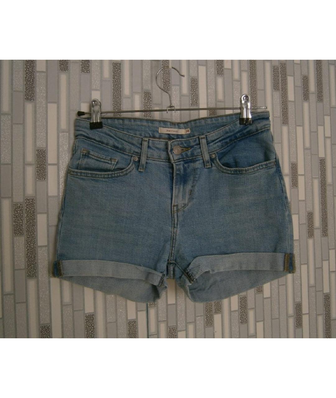 LEVI'S Голубые хлопковые шорты, фото 9