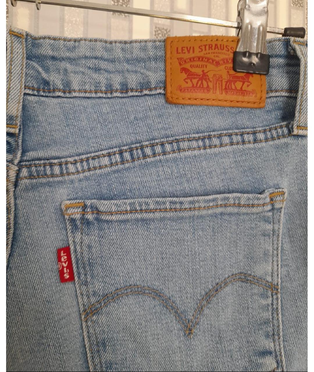 LEVI'S Голубые хлопковые шорты, фото 7