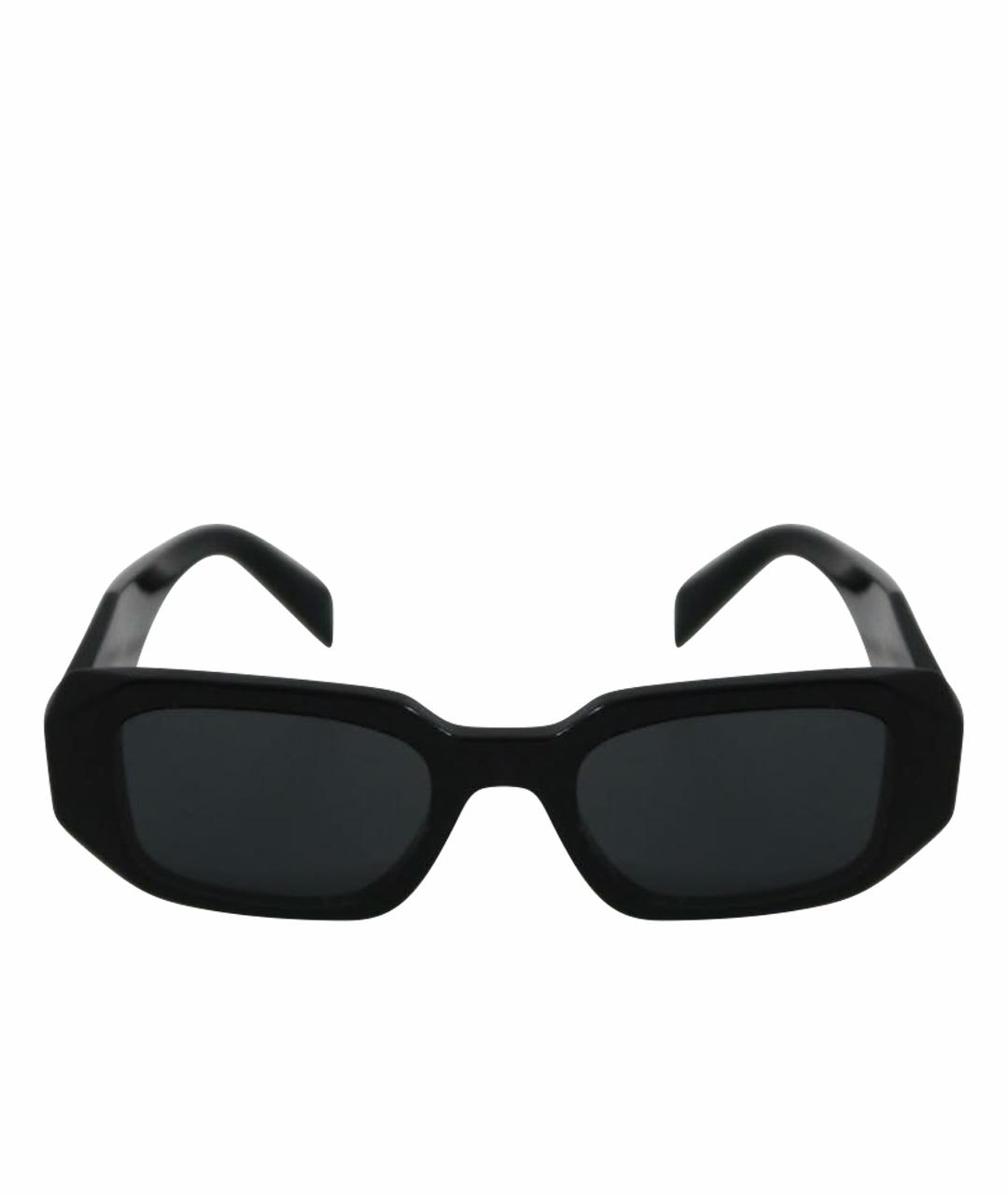PRADA Черные пластиковые солнцезащитные очки, фото 1
