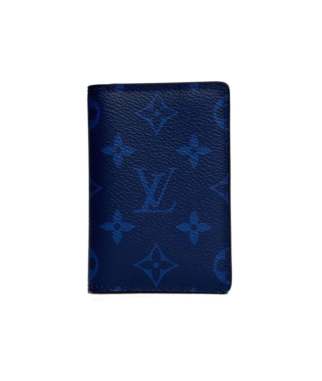 LOUIS VUITTON Темно-синий кожаный кардхолдер, фото 1