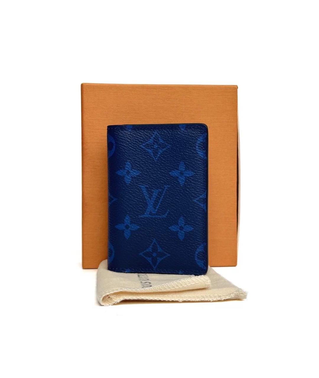 LOUIS VUITTON Темно-синий кожаный кардхолдер, фото 2