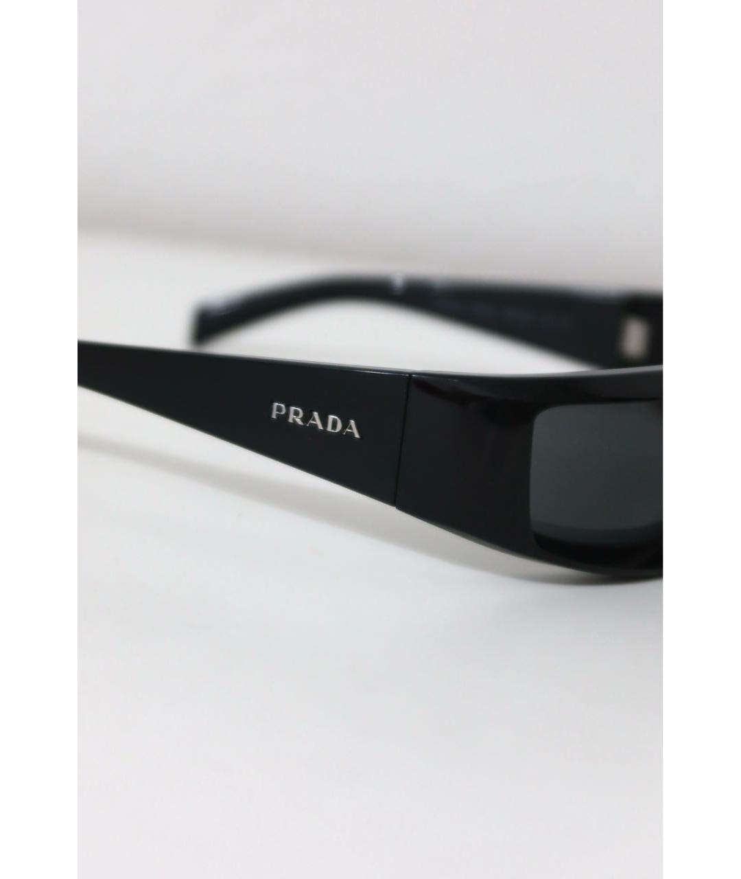 PRADA Черные пластиковые солнцезащитные очки, фото 3