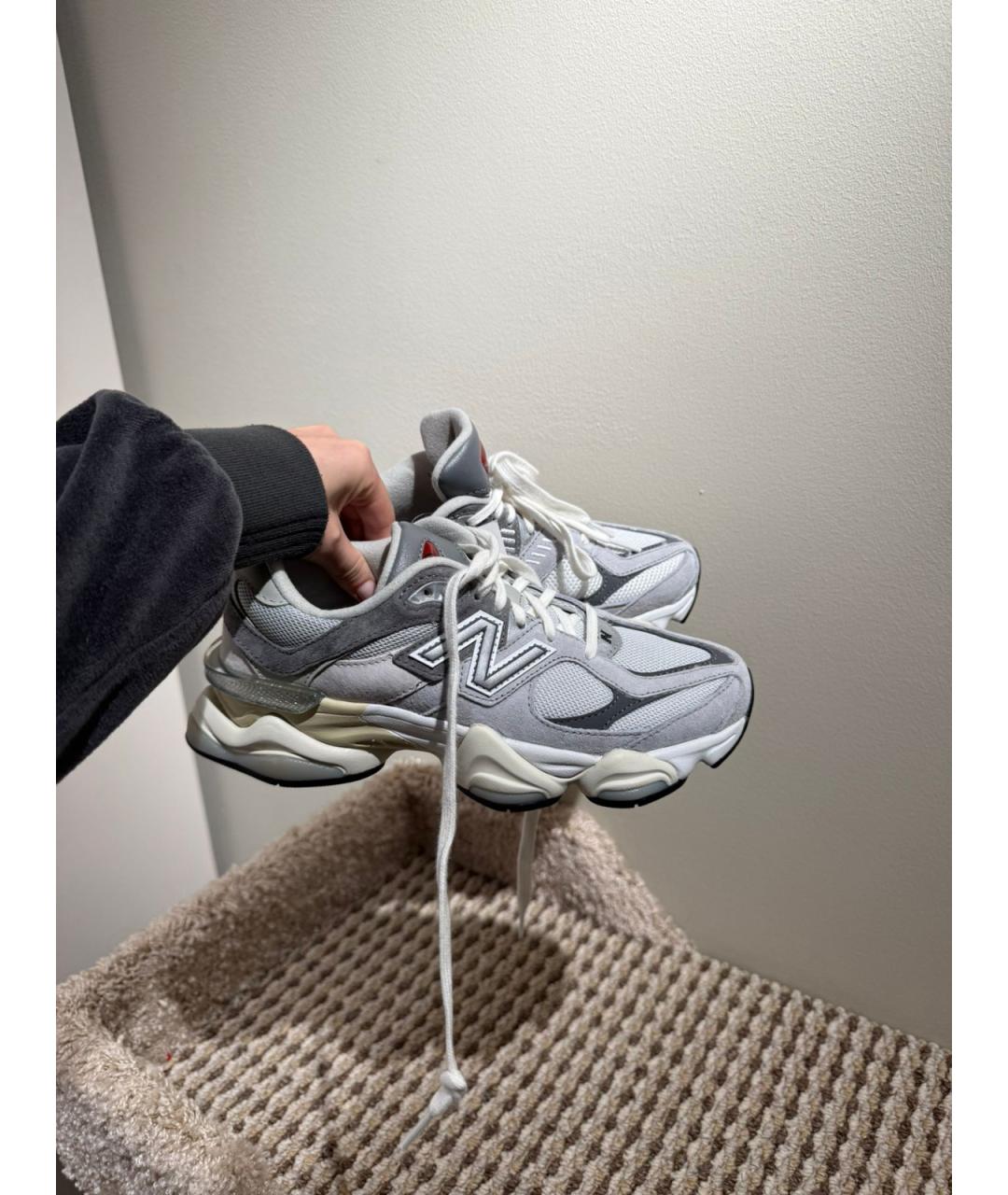 NEW BALANCE Серые замшевые кроссовки, фото 3