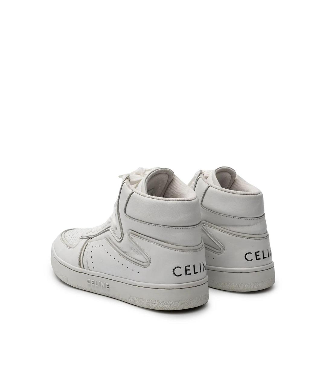 CELINE Белые кожаные кеды, фото 3