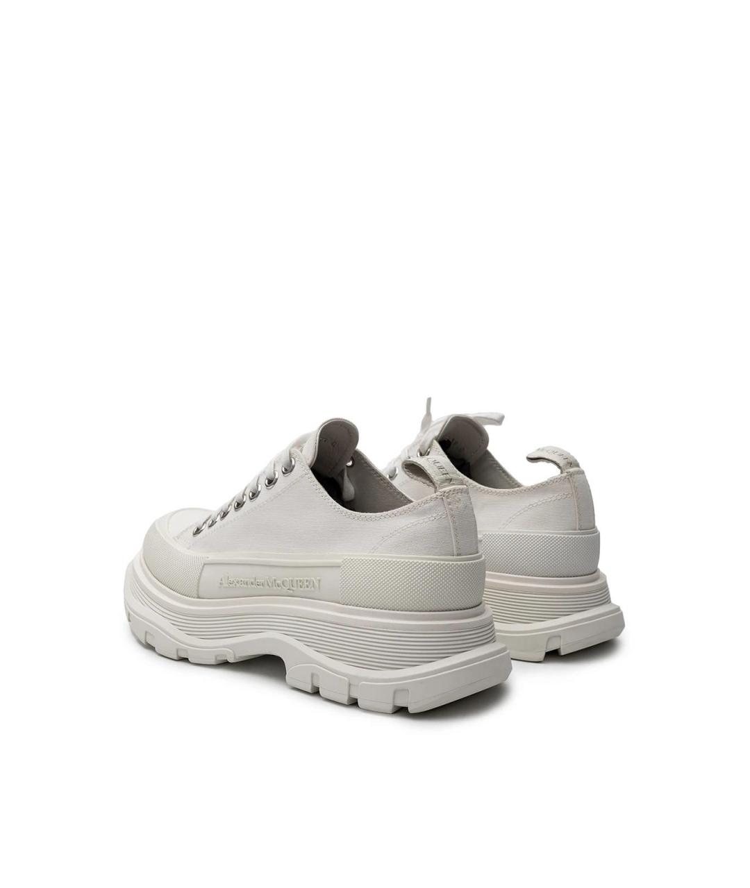 ALEXANDER MCQUEEN Белые текстильные кеды, фото 4