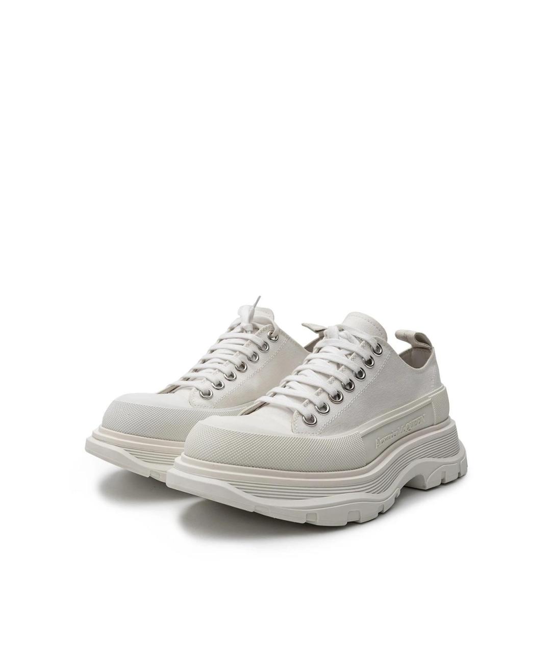 ALEXANDER MCQUEEN Белые текстильные кеды, фото 2