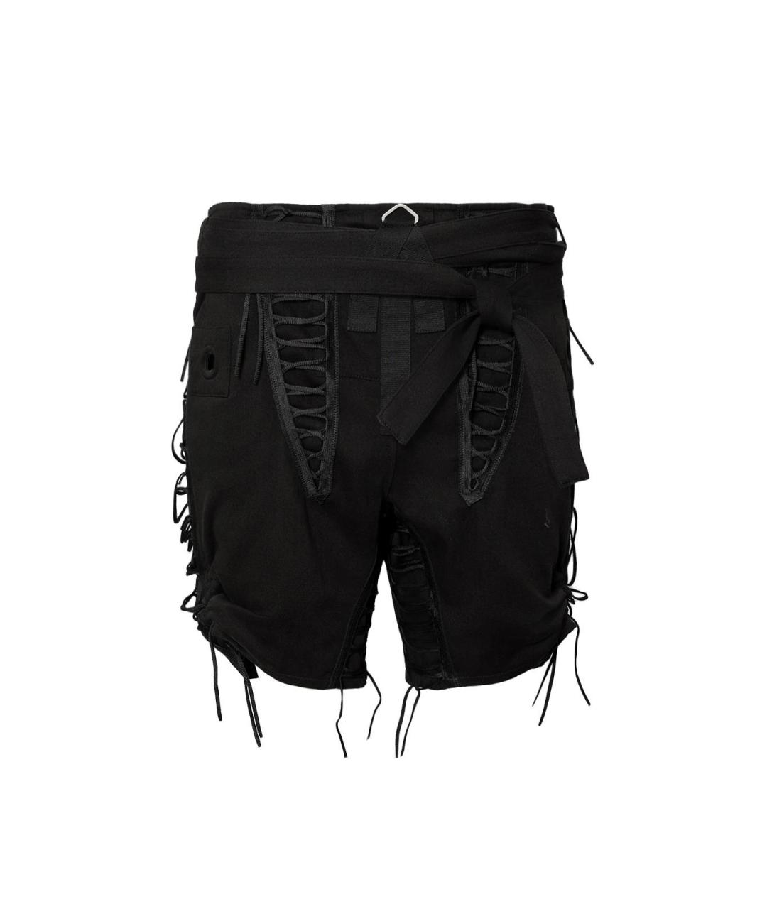 SAINT LAURENT Черные хлопковые шорты, фото 1