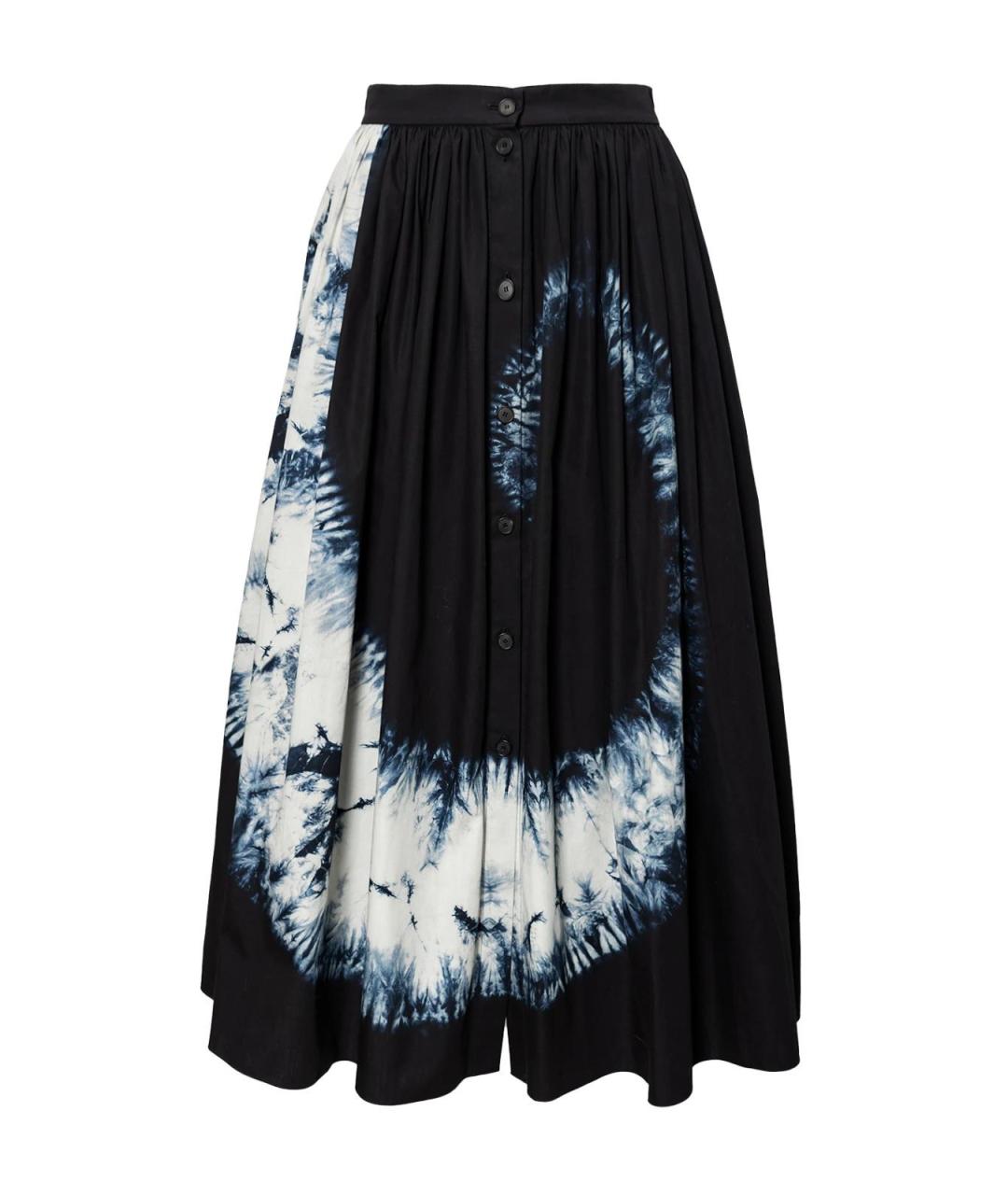 CHRISTIAN DIOR Синяя хлопковая юбка миди, фото 2