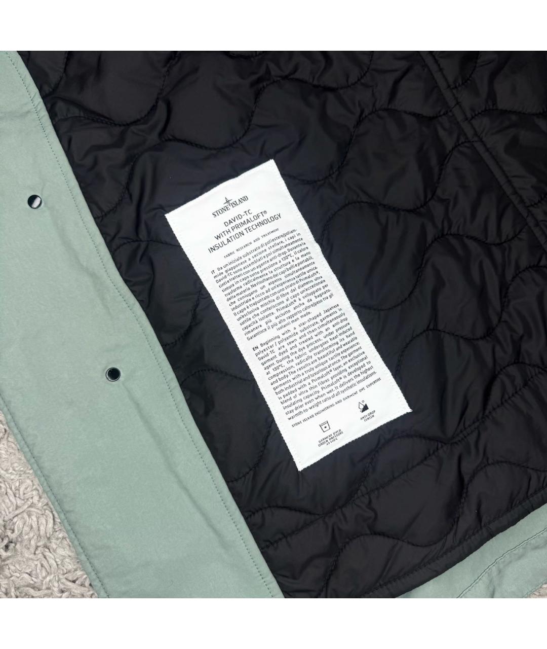 STONE ISLAND Бирюзовая хлопковая куртка, фото 5