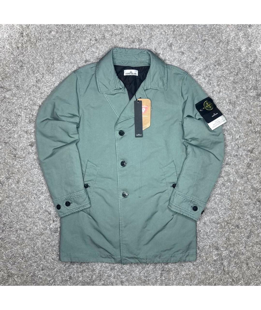 STONE ISLAND Бирюзовая хлопковая куртка, фото 8