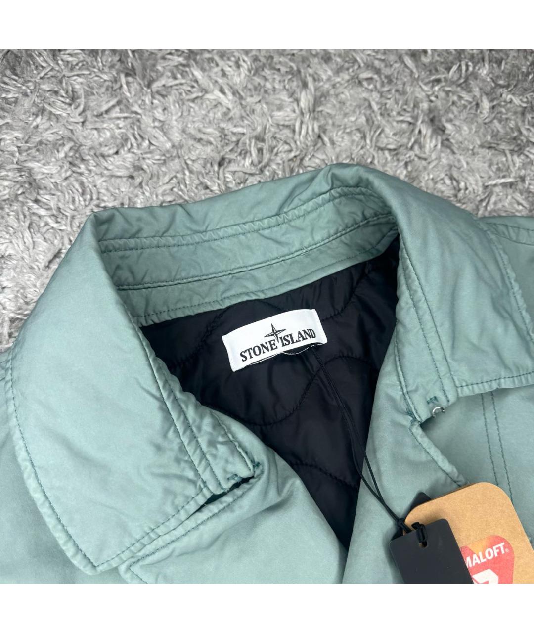 STONE ISLAND Бирюзовая хлопковая куртка, фото 3