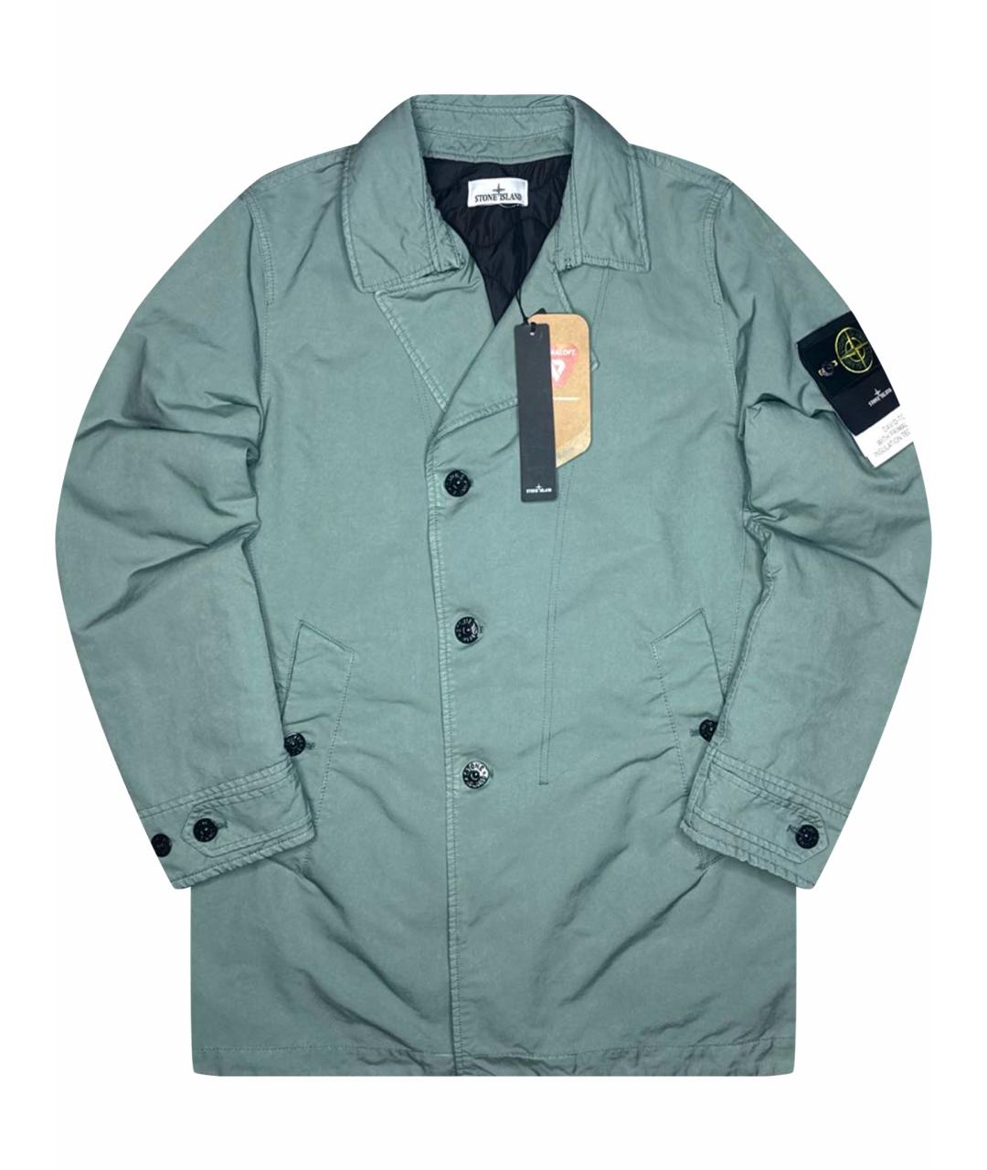 STONE ISLAND Бирюзовая хлопковая куртка, фото 1