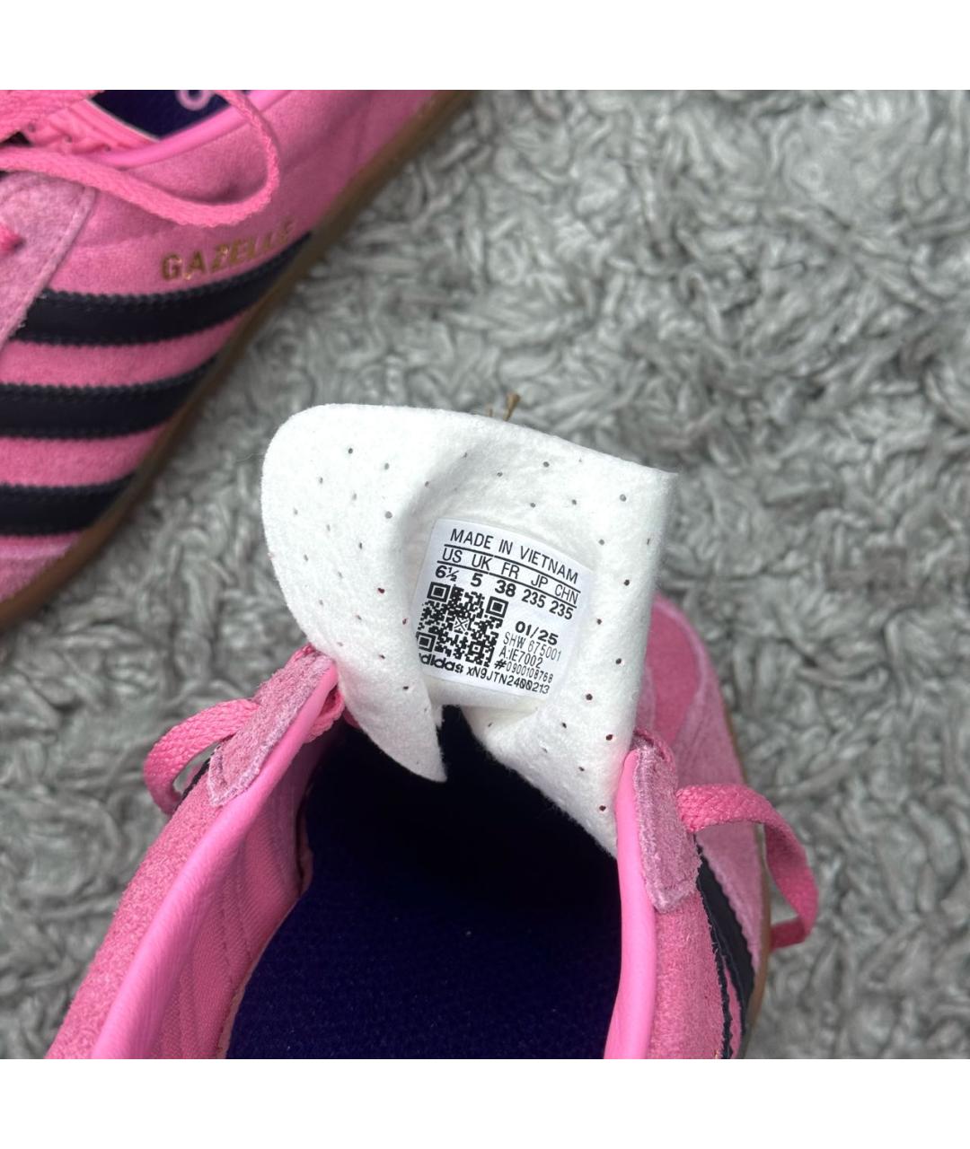 ADIDAS Розовые замшевые кроссовки, фото 6