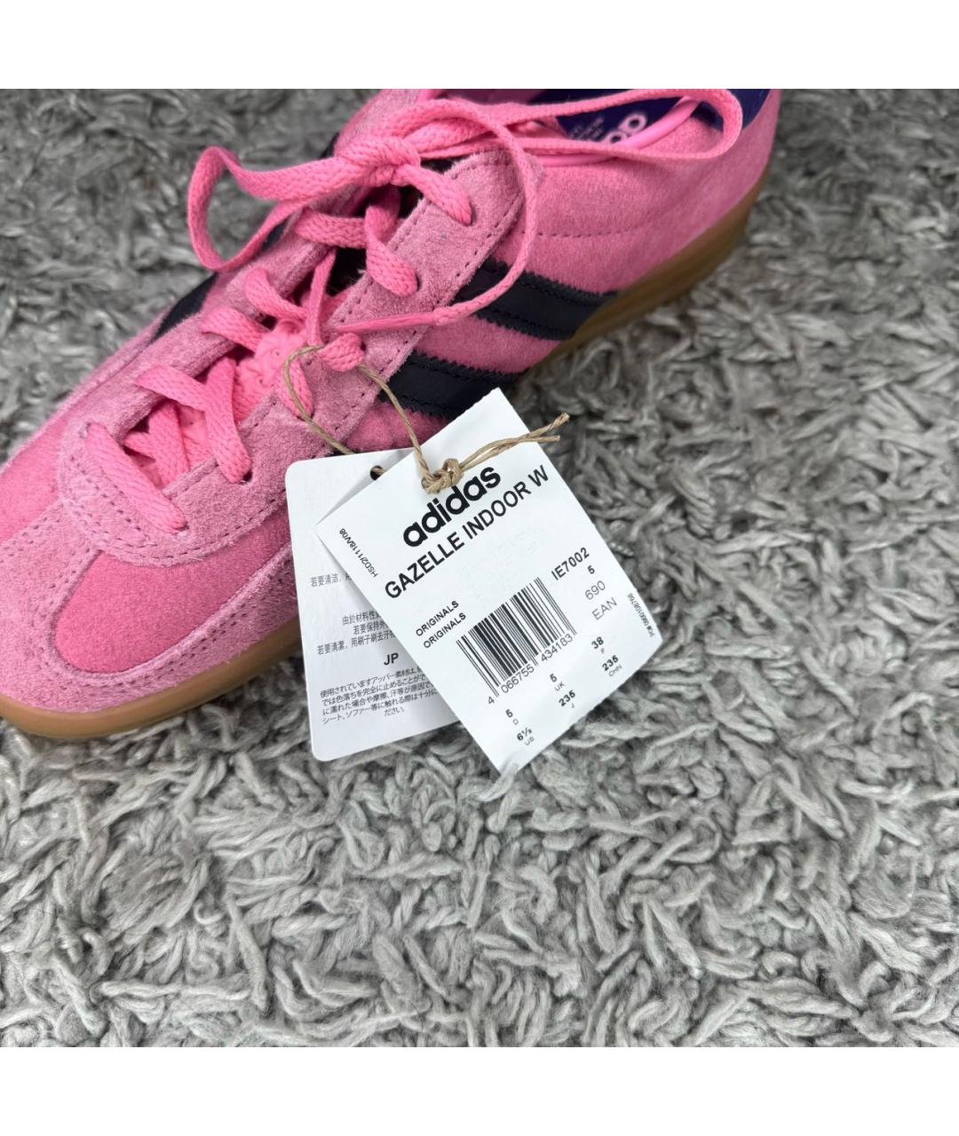 ADIDAS Розовые замшевые кроссовки, фото 7