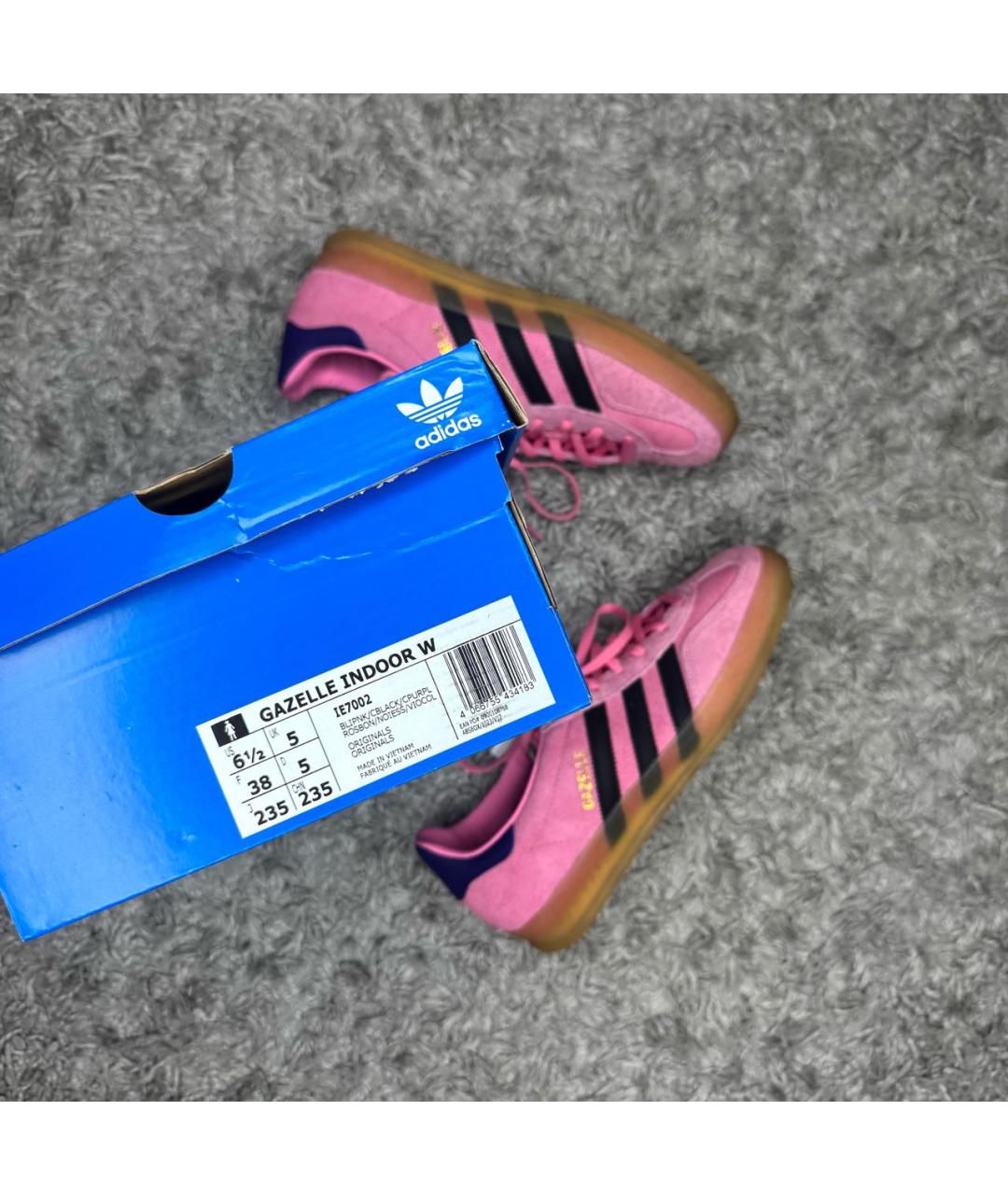ADIDAS Розовые замшевые кроссовки, фото 8